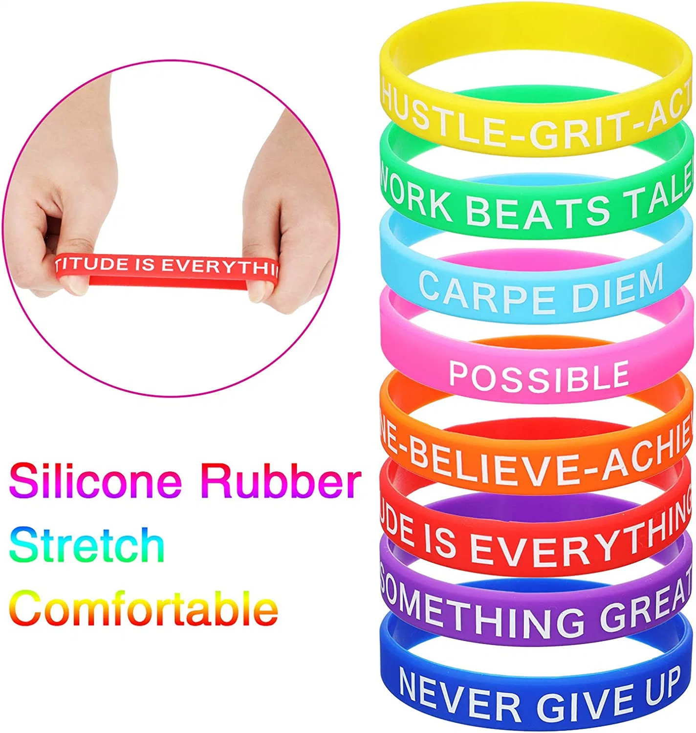 Maßgeschneiderte billige Fabrik Großhandel RFID verschiedene Form Custom Coloring Fashion Logo gedruckt Uhr USB geprägte Silikon Armband für Promotion-Geschenk