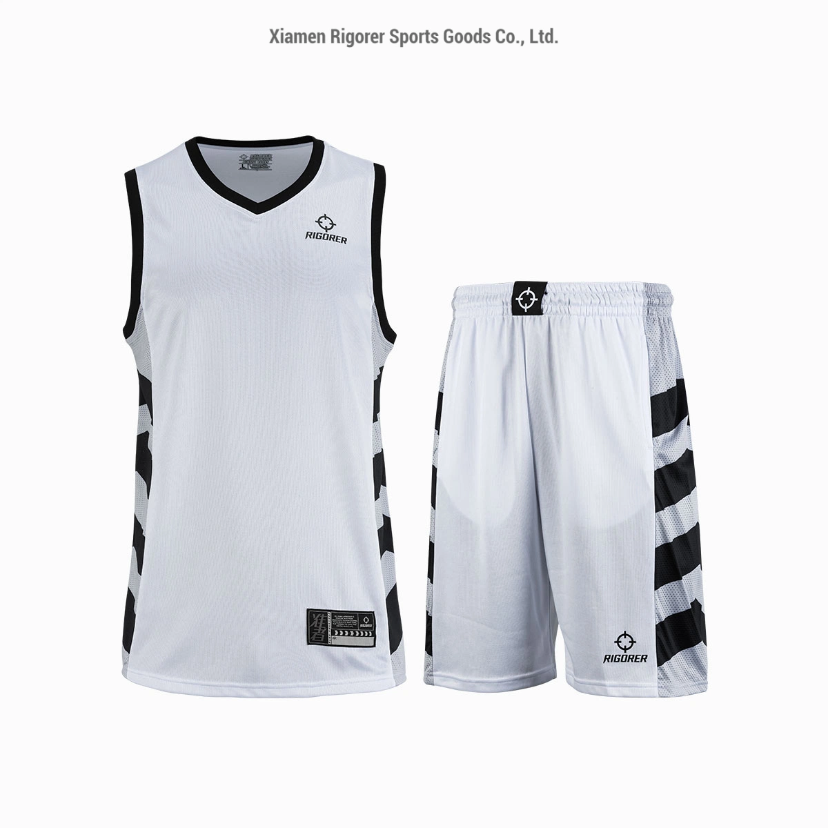 Rigorer Low MOQ High quality/High cost performance  Basketball Sports Running Printed Jerseys with SGS BV Intertek Report