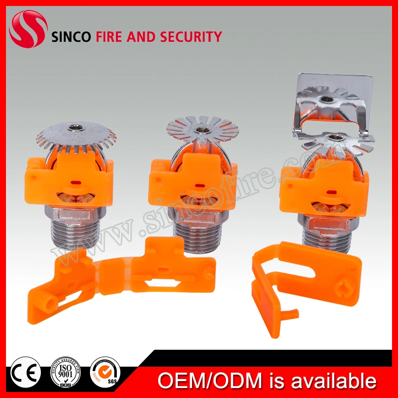 Direct Manufacture Pedent Upright Sidewall Glass Bulb Esfr Concealed Fire Sprinkler Heads with Plastic Protection Frame