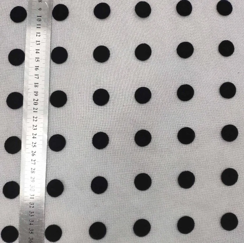 Flocking Big Polka DOT Lace Tulle Mesh Fabric in Stock