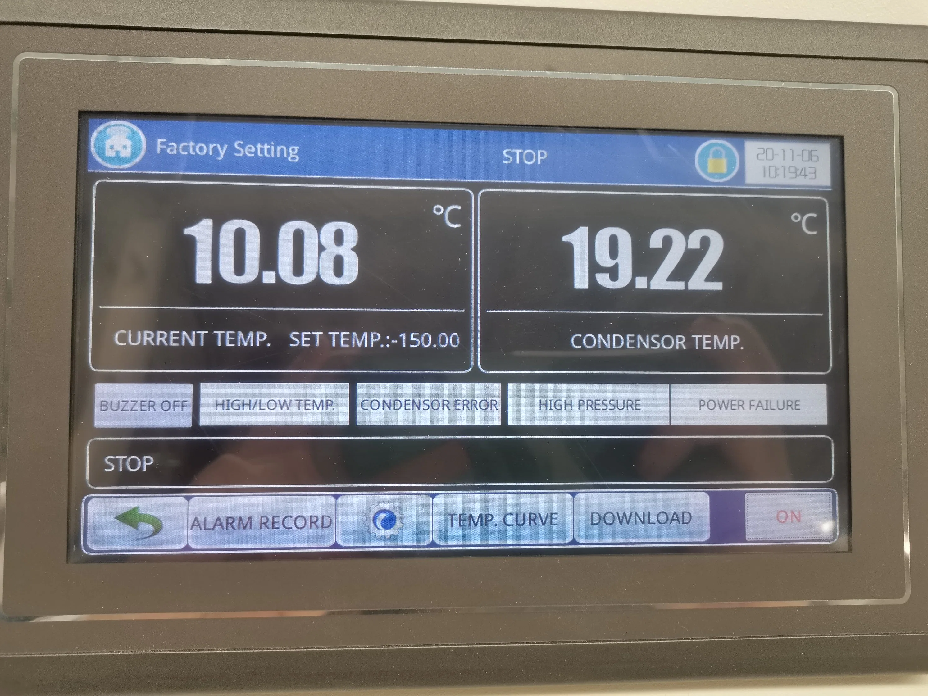 -150 grados gran capacidad de 128 L criogénico de pecho nevera congelador para el almacenamiento de muestras de ADN ARN