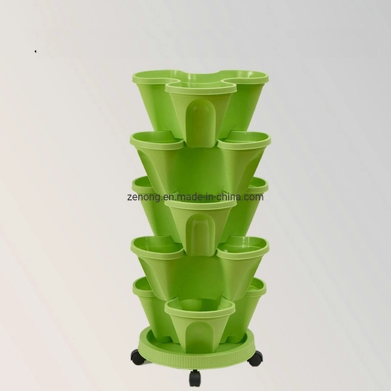 Stacking Tower Pot Hydroponic Growing Plastic Flower Pots for Plant