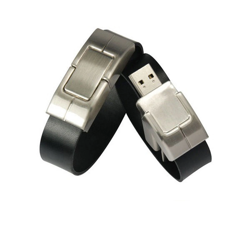 Pulsera de cuero de memoria Flash USB Stick Pendrive USB Flash Drive con logotipo personalizado