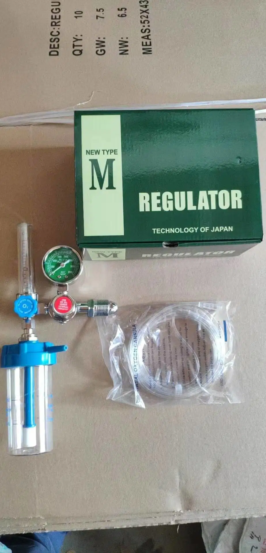 Stainless Material Oxygen Regulator Oxygen Flow Meter Regulator Bubble Humidifier