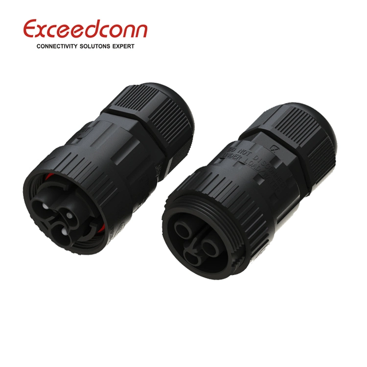 Electrical Nylon Plastic Protected Quick Connect Cable Joint Outdoor 3 Pin Connector