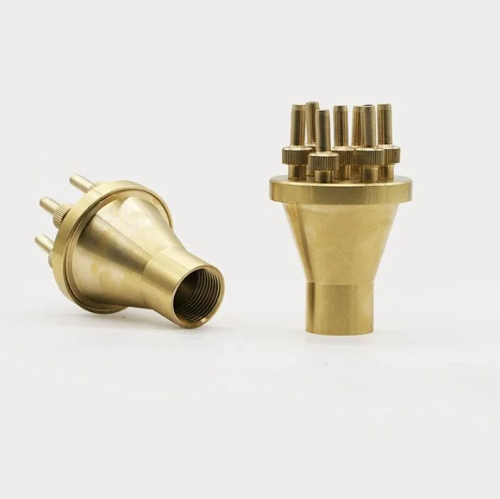 New High Quality Brass Water Jet Fountain Nozzle 2 Tier Center Straight Style 1.0" DN25 Garden Pond