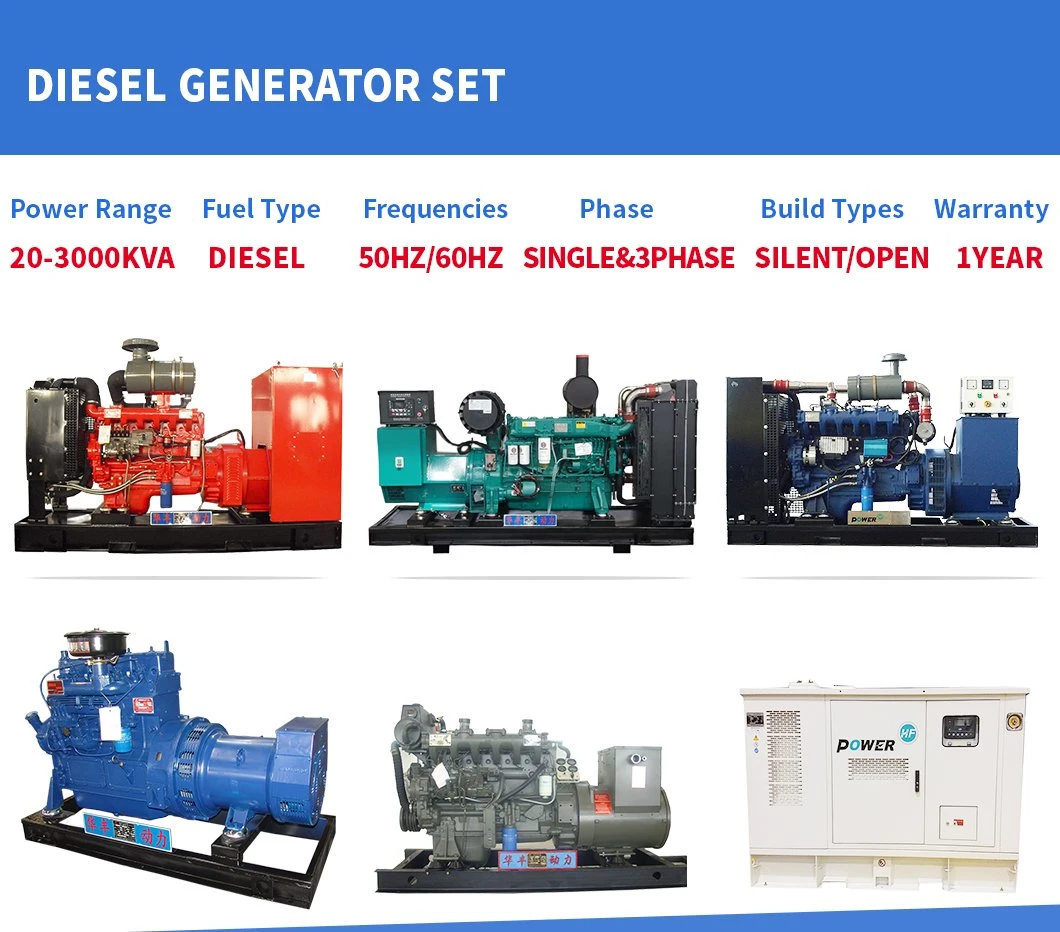 120kw 150kVA Ricardo Super Silent Diesel Power Generators Open Type Genset