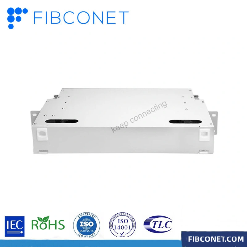 Tiroir de haute qualité de type 12 ports 19′ IDU rack IDF Monter le panneau de raccordement pour fibre optique SC ODF