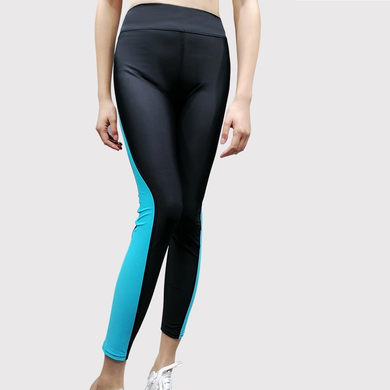 Ropa de mujeres de la UPF 50+ nado los Pantalones con cintura alta Leggings en traje de baño Ropa deportiva de natación de 9" pantalones