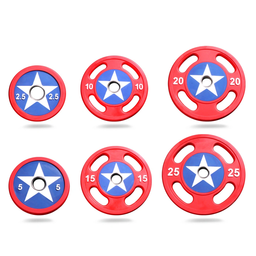 Fitness Weight Lifting PU Captain America Barbell