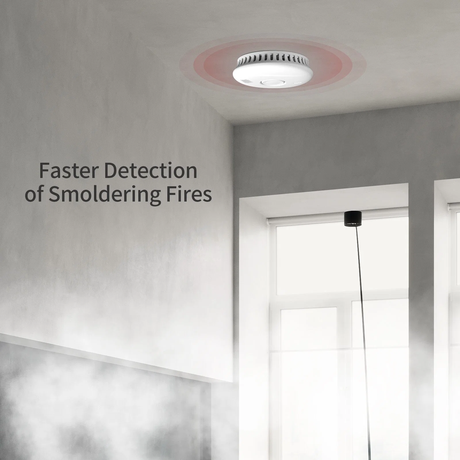 En14604 Certified 10 Years Battery Life Standalone Fire Smoke Detector Alarm