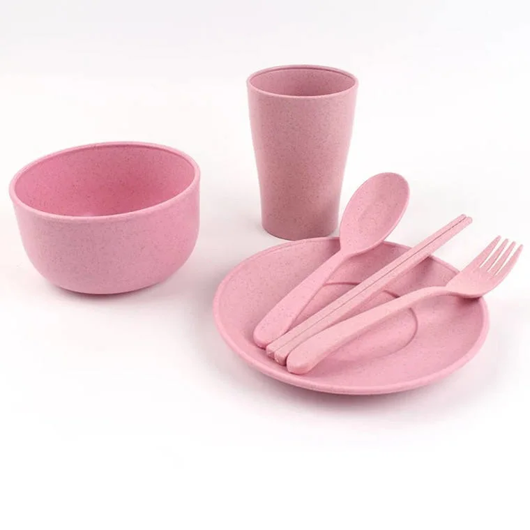 Wholesale/Supplier Children&prime; S Baby Fork Spoon Plate Bowl Cup Set Food Grade Children&prime; S Kids Tableware Set