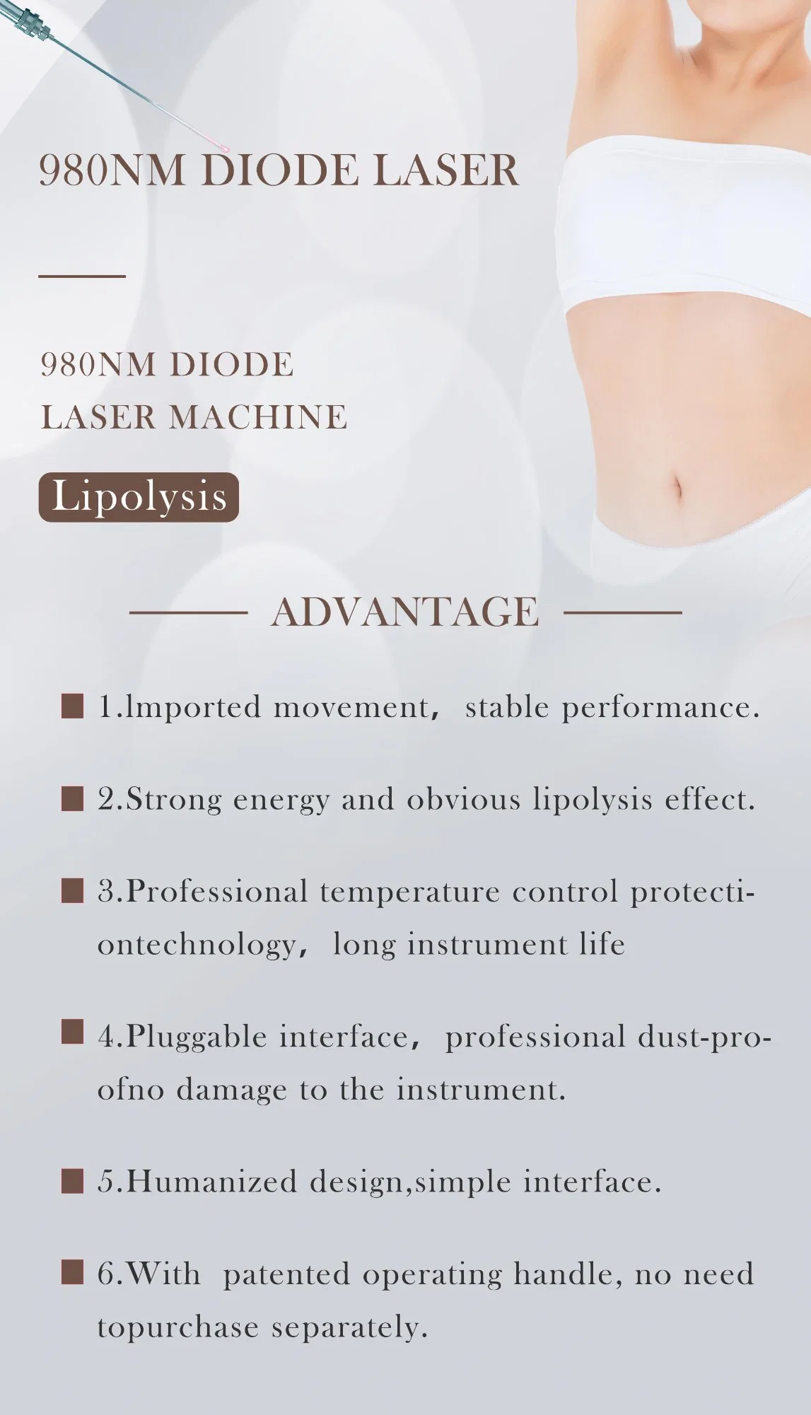 980nnm Professional Liposuction Machine Surgical Lipo Laser Machine Lipolysis Device for Body Slimming