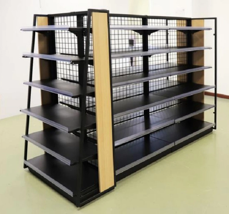 Retail Gondola Shelves Goods Display Racks Supermarket Metallic Shelves