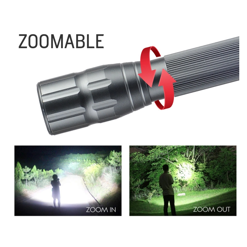 with Source RoHS Approved Yunzhe Color Box /OEM Rechargeable LED Flashlight Torch Light