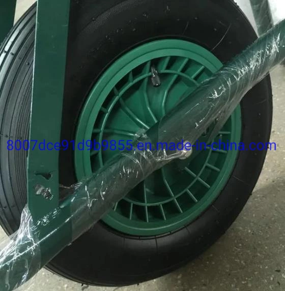 Popular Pattern 4.00-8 Pneumatic Wheelbarrow Wheel with Plastic Rim