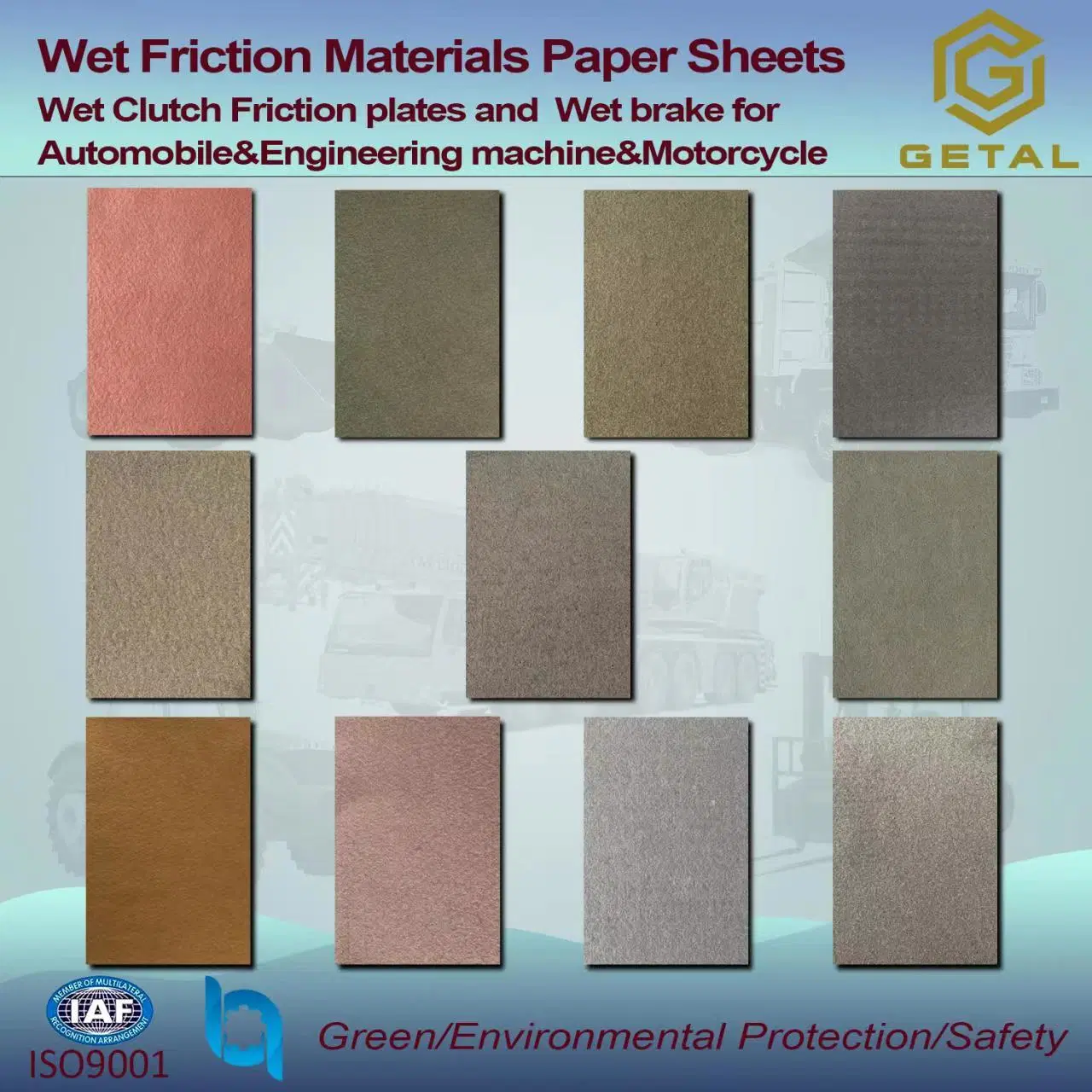 Construction Machinery Automobile Wet Friction Material Paper