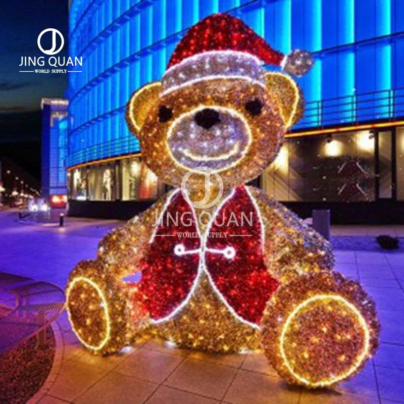 LUCES LED Motif Bear decoración navideña de Navidad exterior Blanco cálido Paisaje decorativo gigante impermeable