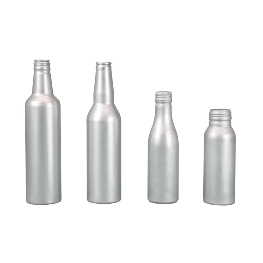 Empty Aluminum Cosmetic Packaging Water Lotion Bottle Metal Packaging 100ml 300ml 400ml 500ml Silver Alum Bottle with Screw Lid