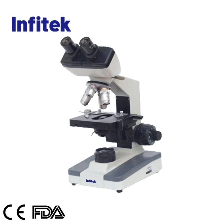 Infitek 40X 100X 400X 1000X Trinocular (Siedentopf) Optical Biological Microscope with CE FDA