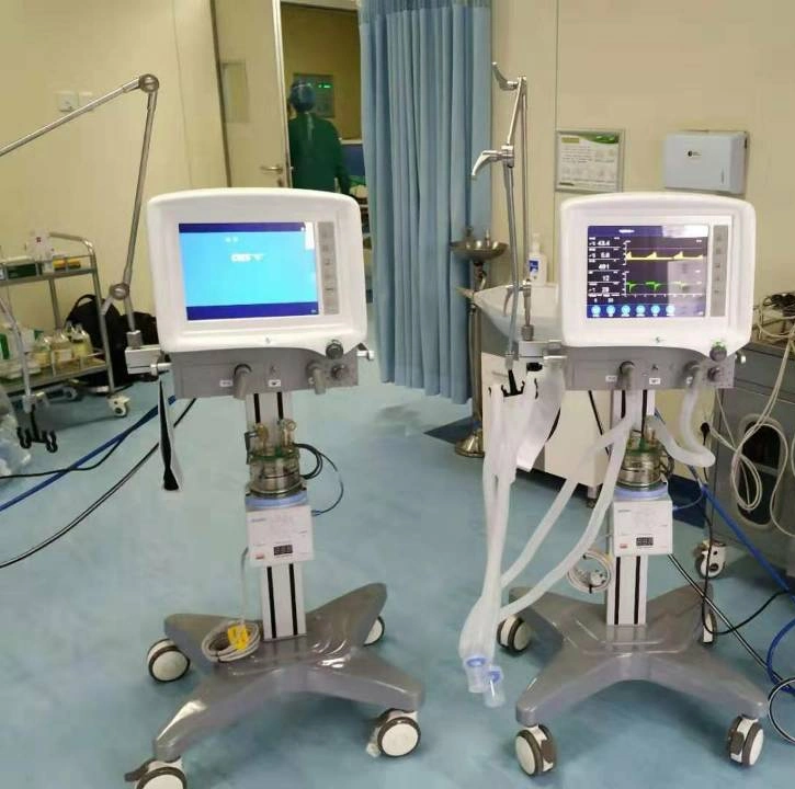 Pantalla táctil máquina de ventilación dispositivo de respiración hospitalaria Equipo de ventilador profesional