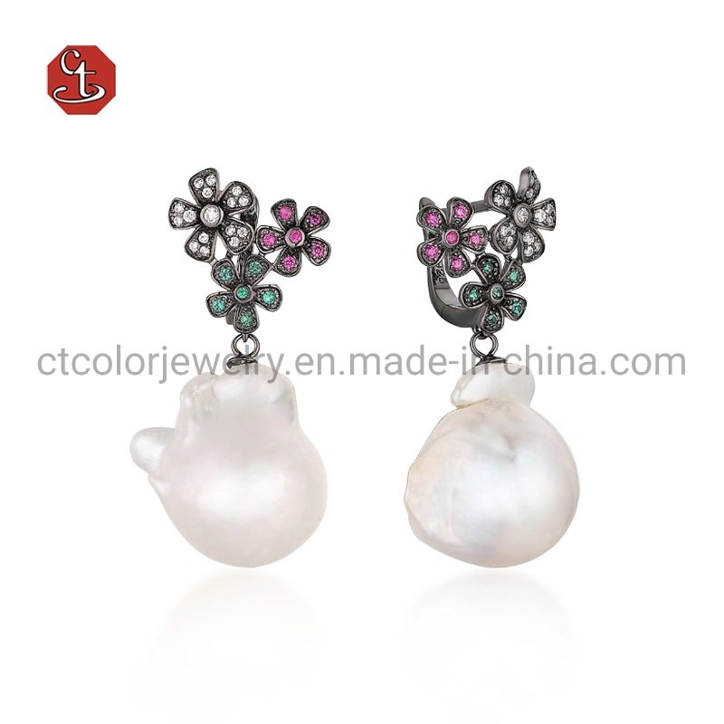 Wholesale/Supplier Fashion Jewelry 925 Silver or Brass, Special-shaped Pearl Earrings