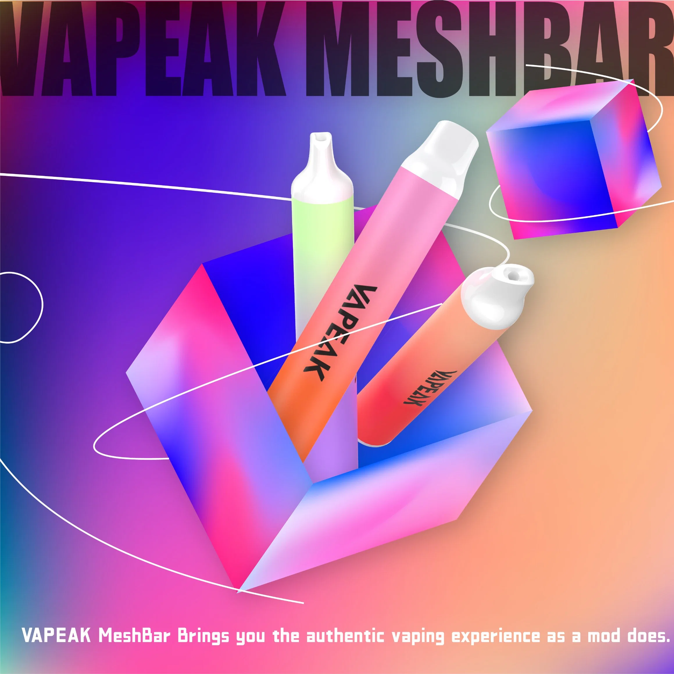 UK Hot Selling Vape Mesh Coil 2ml E Liquid Tpd Approved 600 Puff Mini Portable Disposable/Chargeable Vape Pen Rainbow Colour