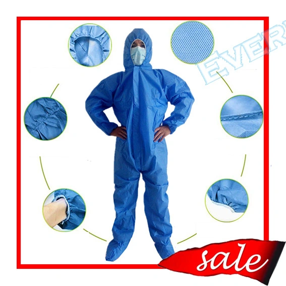 SMS PP Nonwoven Disposable Coverall/Protective Garment