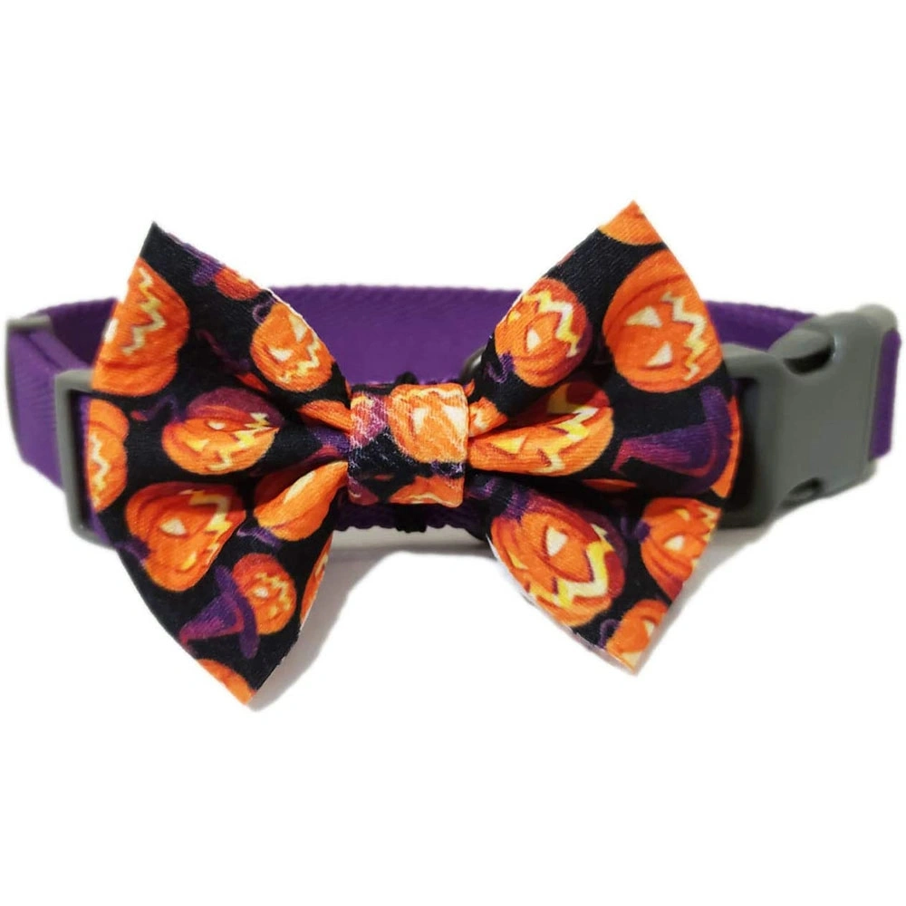 New Halloween Style Pet Supplies Dog Collar with Bow Tie Dog & Cat Decorations Puppy Grooming Accessories