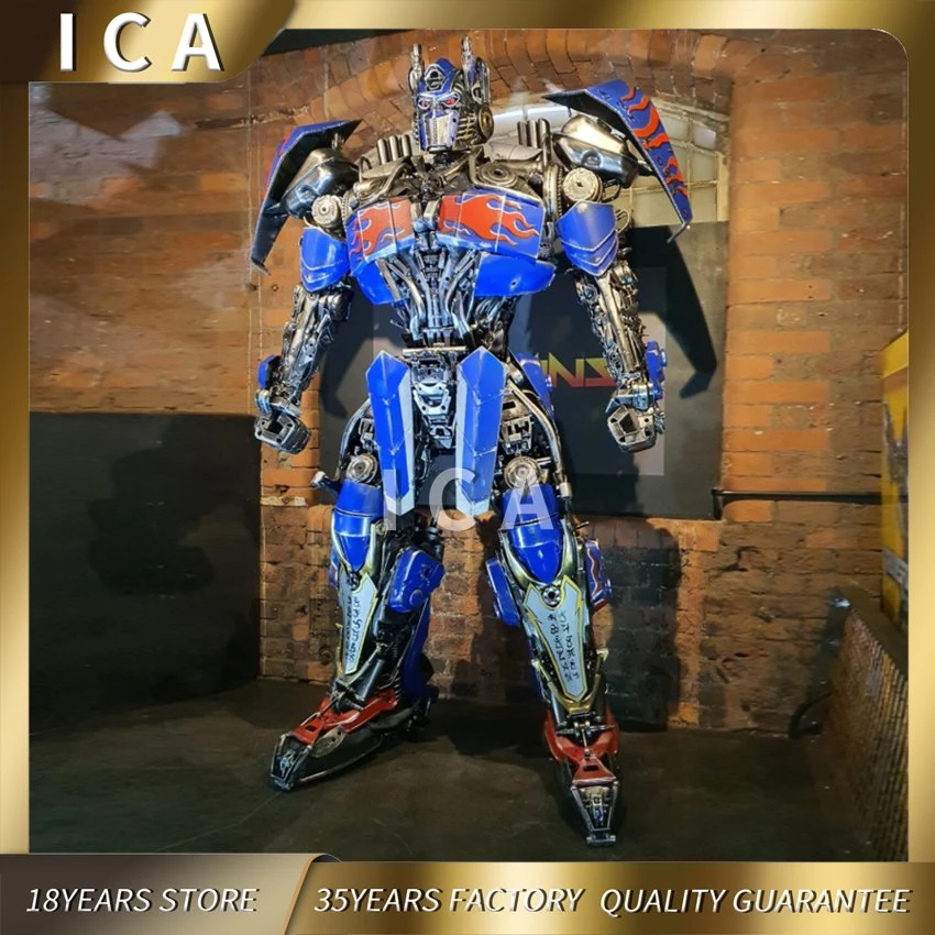 Realistic Customized Decorative Transformer Metal Robot Sculpture