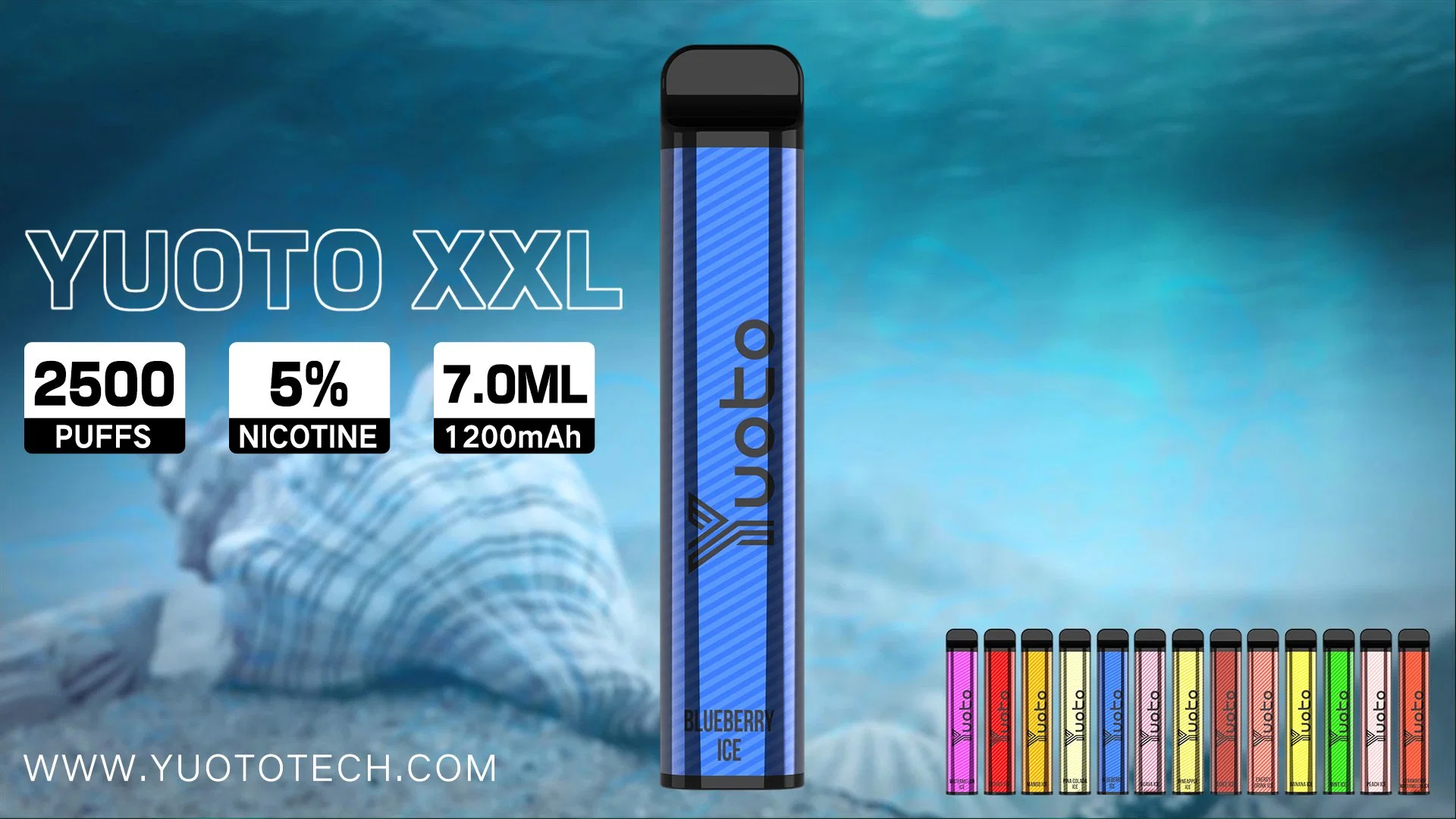 Venta de cigarrillos electrónicos Youto caliente 2500 Puff Mayorista/Proveedor de 1200mAh Vape desechables