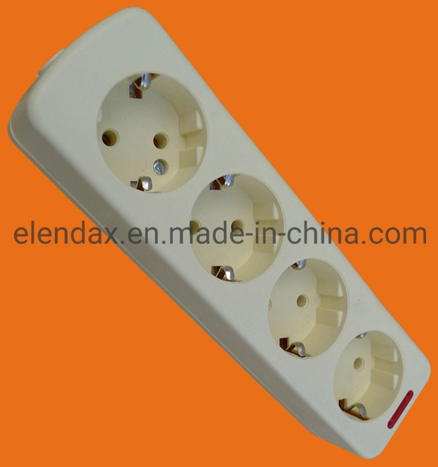 3-polige Steckdosenleiste für Netzverlängerung mit Erdlicht (E5003E)