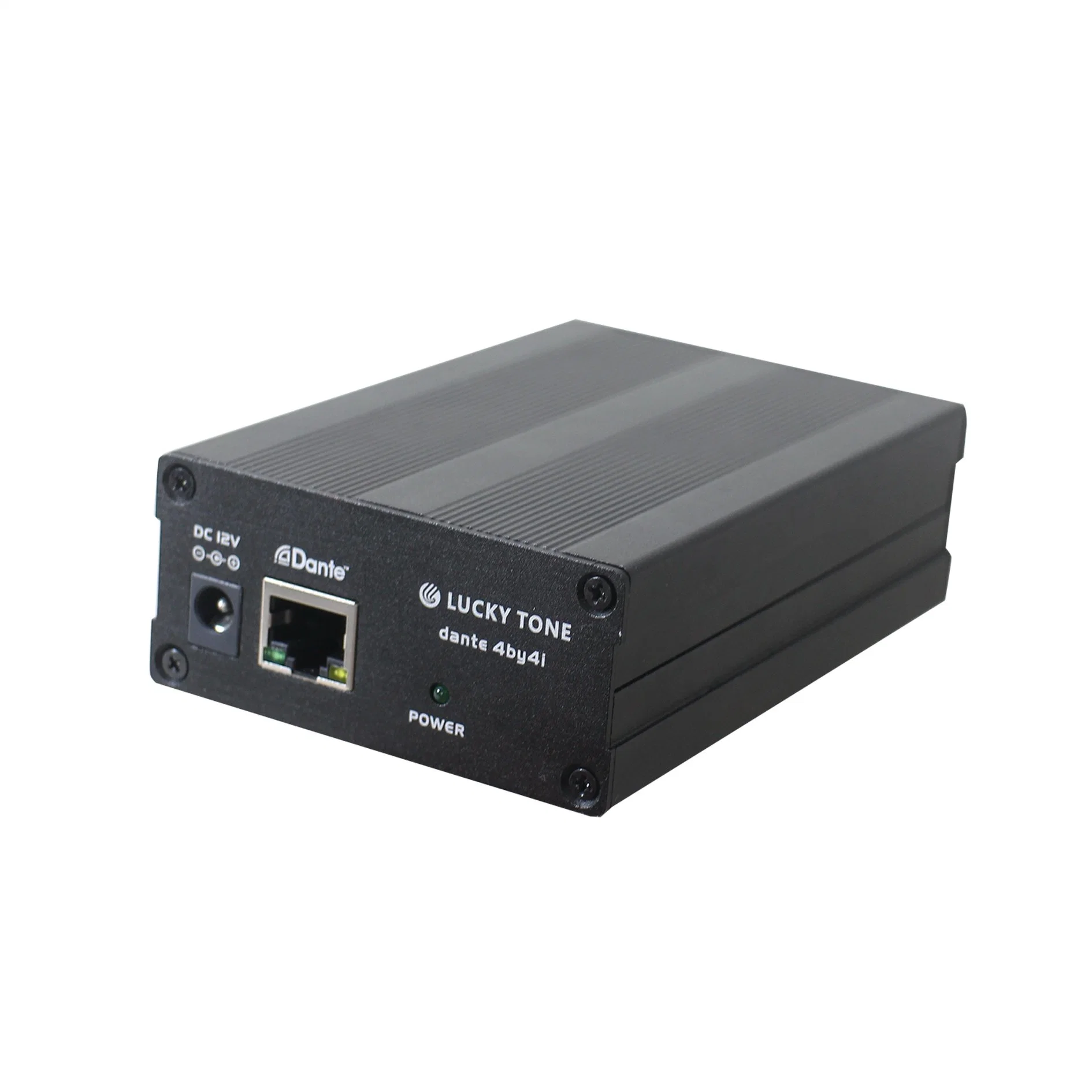 Audio Router Poe Power Dante 4 in 4 out Converter for Microphones or Aux Inputs Number Increasing