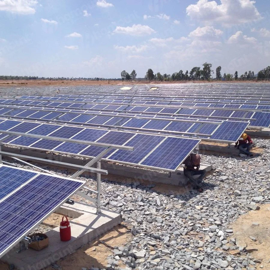 Solar de aluminio anodizado de montaje de inclinación de la tierra para la fijación de la energía solar