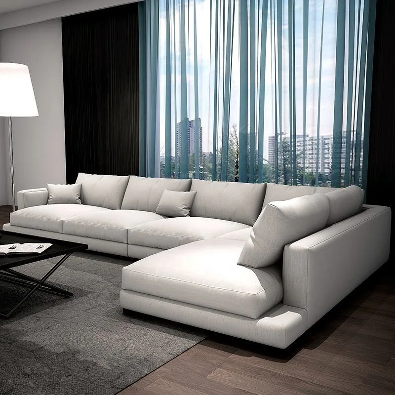 Modern Luxury Deep White Sectional 7 Seater Large Corner Sofa Set Furniture