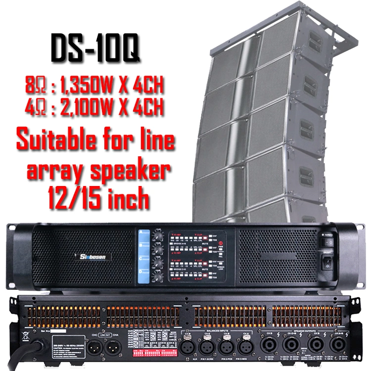 Amplificador de potencia Aoyue Fp10000q PRO amplificador de potencia Audio 4 Canales amplificador de potencia PA de 4000 vatios 220V 110V de megafonía Sistema