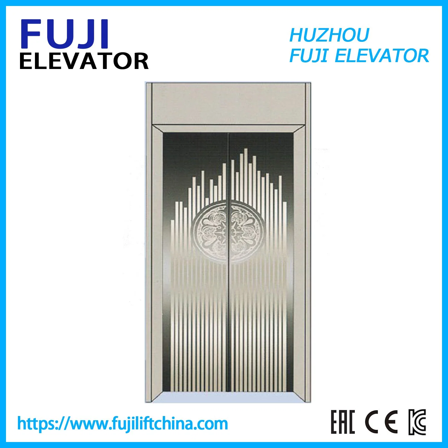 Hairline Stainless Steel AC Elevator FUJI High quality/High cost performance  Export Wooden Case Residential Home Lift