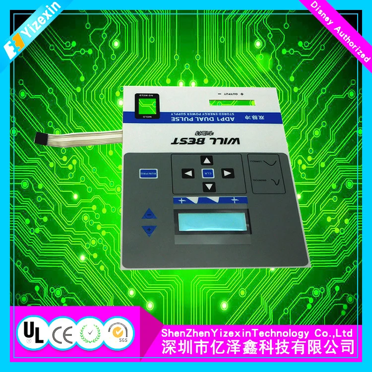 China Made Electronic Parameters Membrane Keypad with Embossed Metal Dome