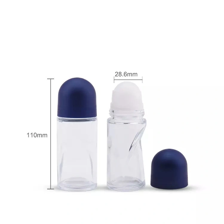 Customized Empty Clear Essential Oil Perfume Glass Bottles Roll on Deodorant Packaging 30ml 50ml