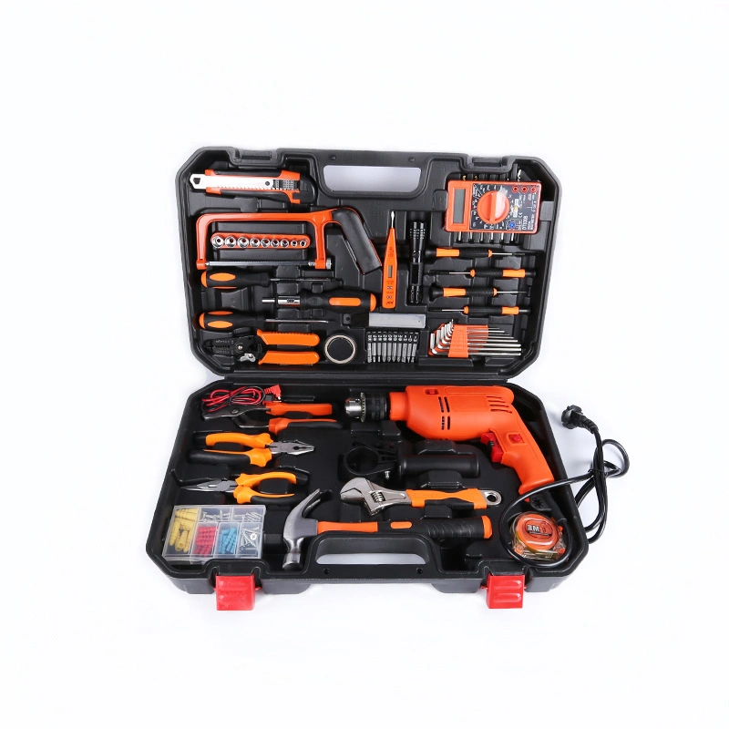 33PCS Professional Electric Hand Power Tools Kit Box Set 13mm Electric Drive Impact Drill Combination Tool Set