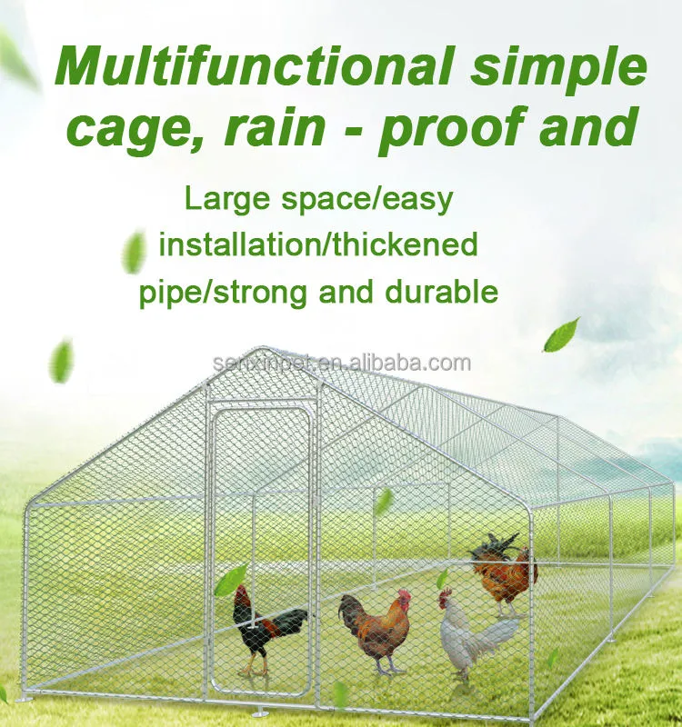 Grande HEN House Locks Diseño Pet Playpen Pollo extra grande Jaula para diferentes aves de corral