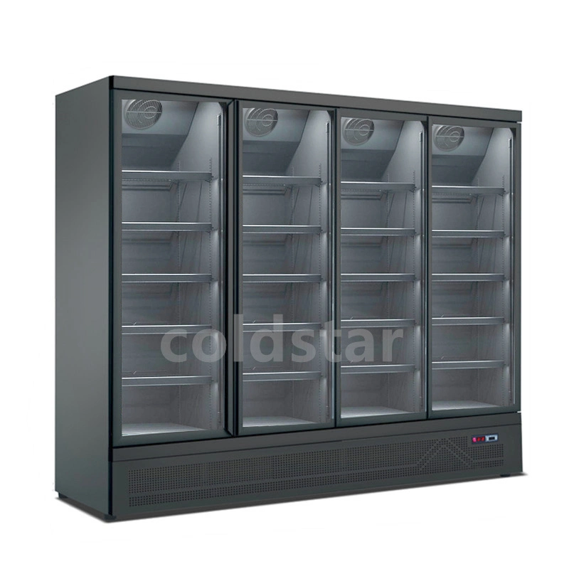 Supermercado equipos de refrigeración bebida fría bebidas vertical Display Racks