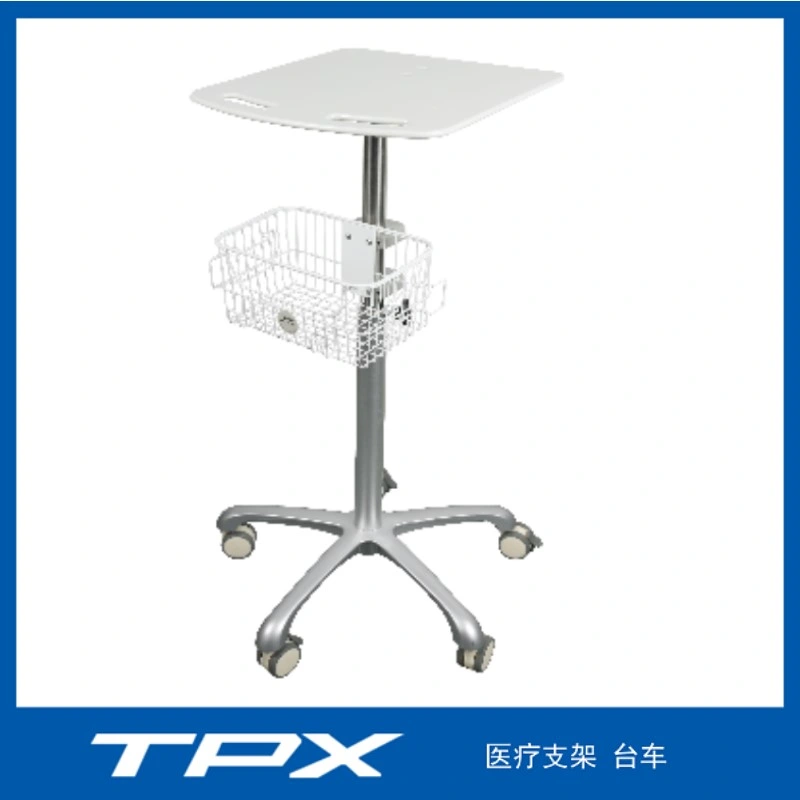 Fixed Height Medical Trolley Patient Monitor Bracket Cart