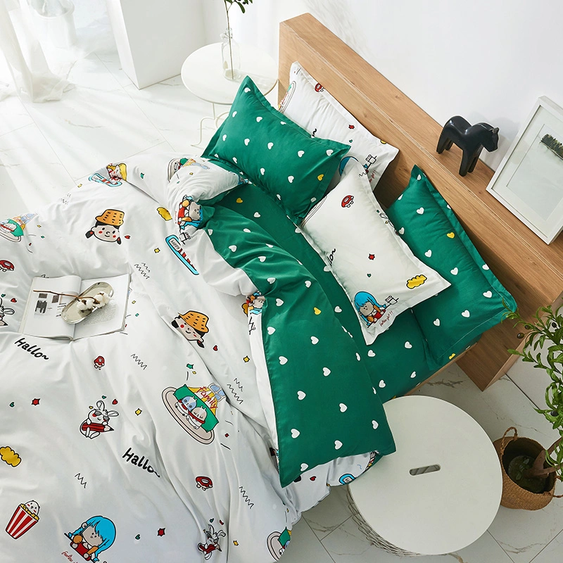 3 PCS 4 PCS Printed Micro Polyester Cheap Price Caroon Design Bedding Set Home Textile