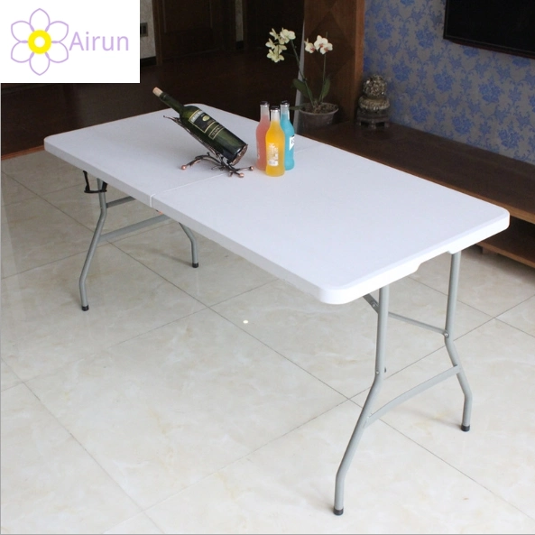 Wholesale/Supplier Outdoor Garden Furniture 6FT X 2.4FT Rectangle White Outdoor Plastic HDPE Folding Foldable Table for Parites Events Wedding