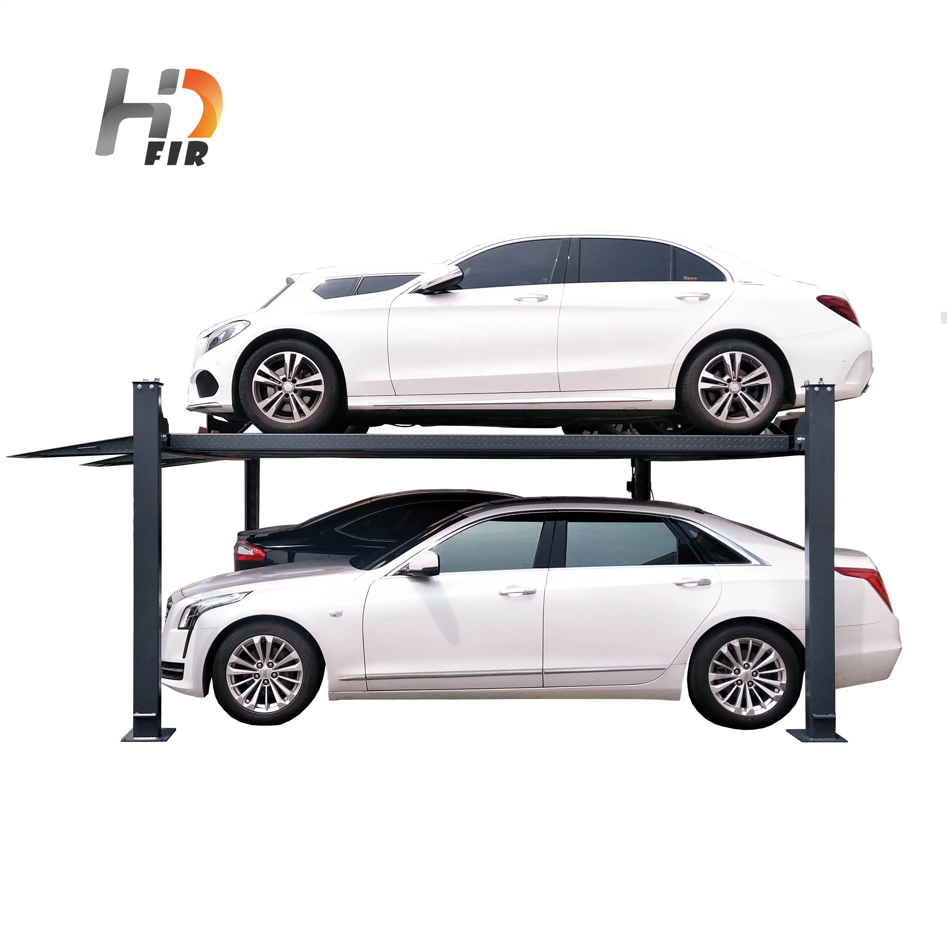 Doppel Breit 4 Post Lift Car Parking Lift 4 Parkplatz Space 4 Post Lift Twins Parkplatz Lift