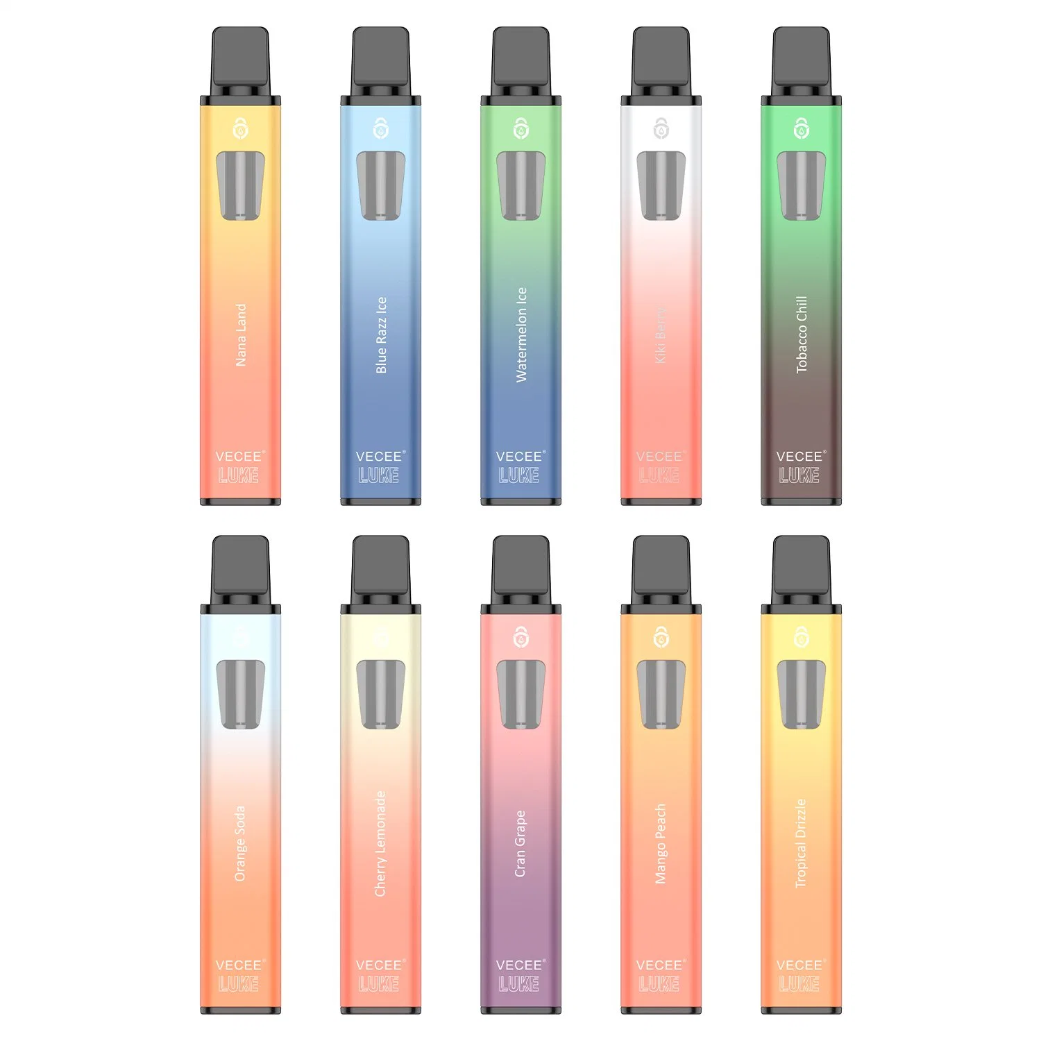 New Arrival Vecee 600puffs 2ml Factory Wholesale/Supplier Tpd CE RoHS Certificate Electronic Cigarette Disposable/Chargeable Vape Pen Battery