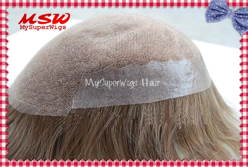 Best Hand-Knotted Swiss-Lace/French-Lace with Poly Binding Human Hair Men&prime; S Hairpiece