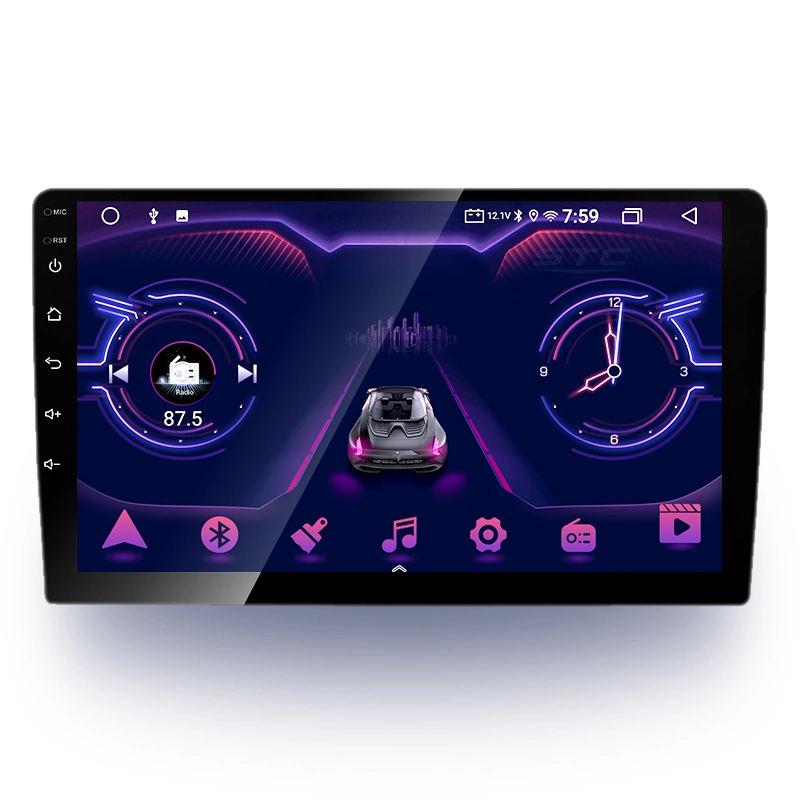 Universal 1 DIN IPS Écran tactile 1024*600 Android 2 +32g Bt/GPS/WiFi /Mirror Link/Am/Carplay/DSP Navigation de voiture