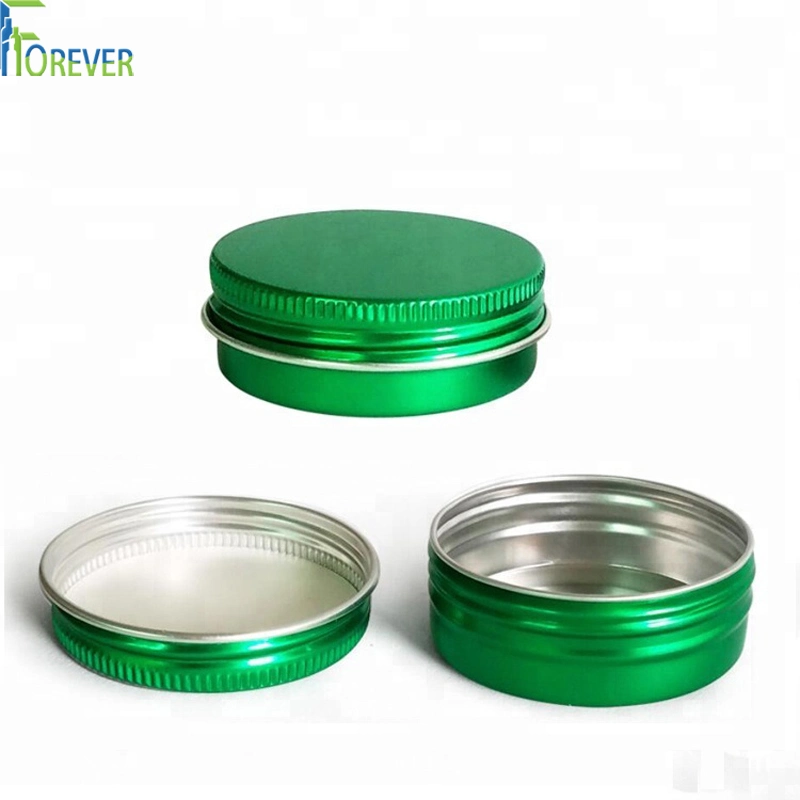 Aluminium Tin Can Manufacturing Custom Round Small Metal Cosmetic Container Packaging 30ml Candle Aluminium Jar with Screw Lid